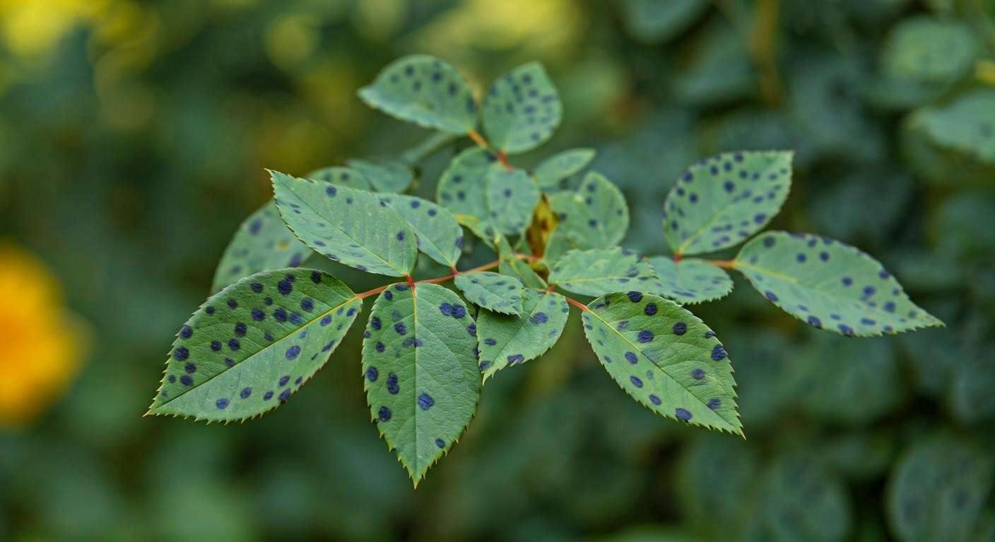 Comment reconnaître et traiter la maladie des taches noires sur les rosiers ?