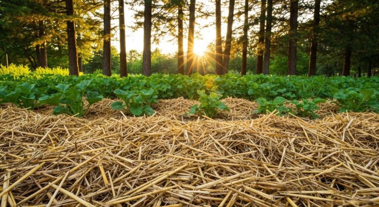 Cette technique naturelle avec de la paille garde le sol chaud et fertile tout l’hiver
