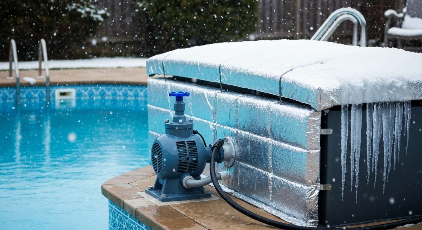 Le geste indispensable pour protéger votre pompe de piscine du gel et éviter une panne coûteuse