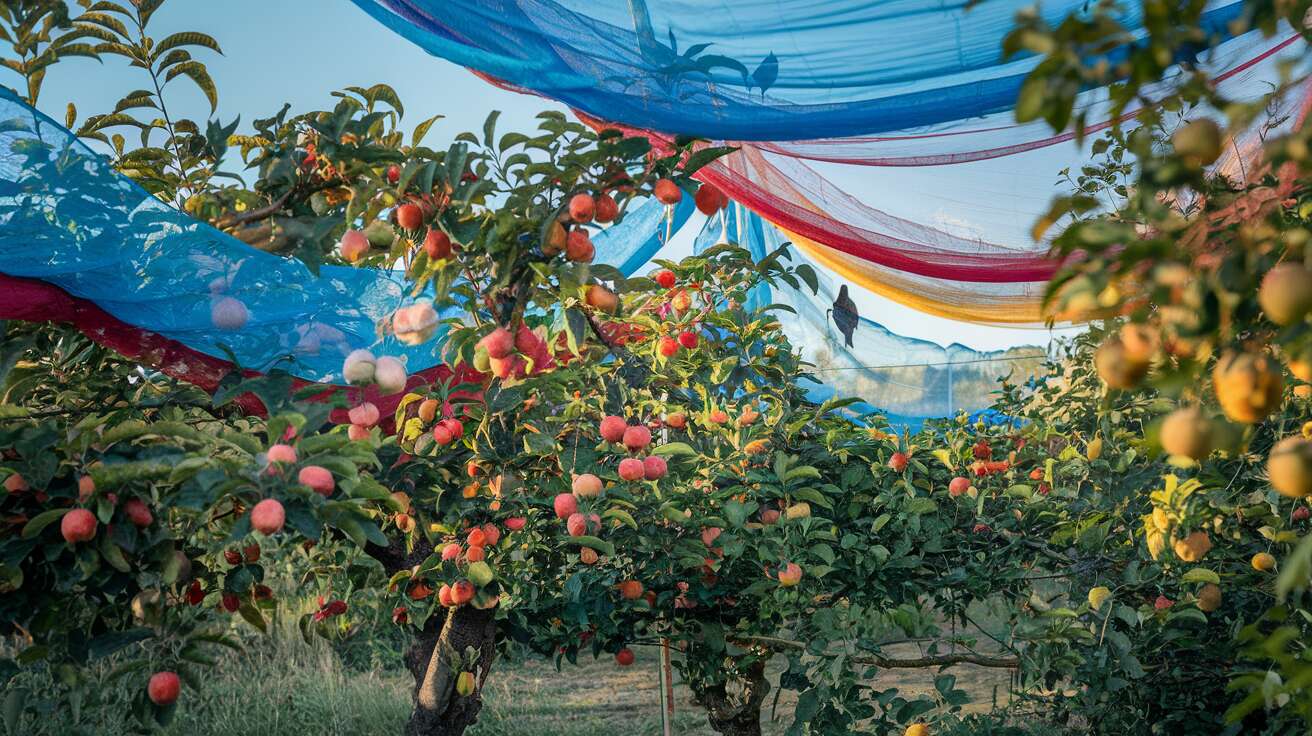 Cette technique pratique avec des filets protège vos fruits des oiseaux jusqu’à la récolte