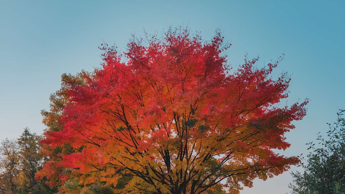 Cet arbre devient rouge flamboyant en octobre et ne demande absolument aucun entretien particulier