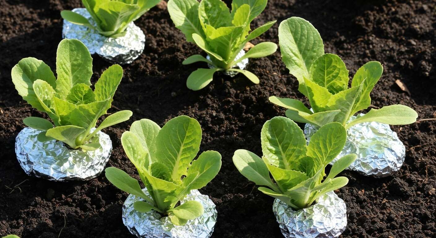 Cette astuce avec une simple feuille d'aluminium sauve mes jeunes salades d'hiver de toutes les limaces