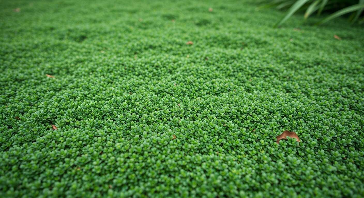 Cette plante tapissante forme un tapis si dense que même le liseron n'arrive pas à percer, un vrai miracle