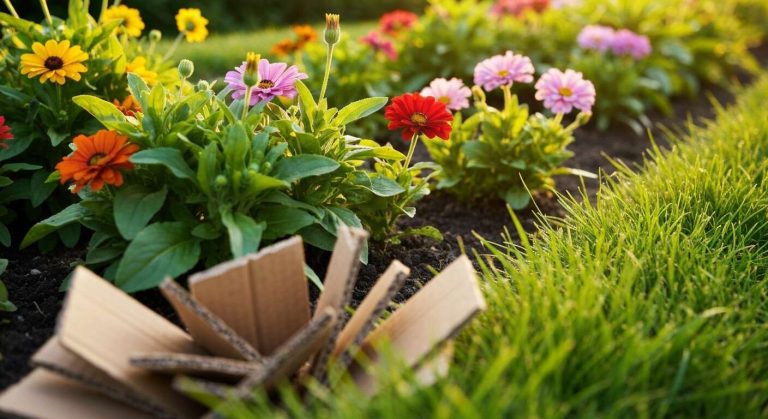 Cette astuce simple avec du carton nourrit vos massifs et supprime totalement les mauvaises herbes
